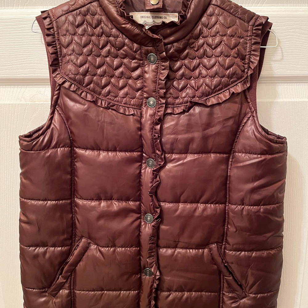 Women's Brown Quilted Vest